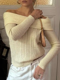 Solid color long-sleeved T-shirt sweater