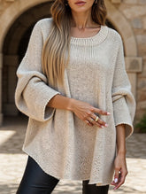Fashionable knitted shawl sweater