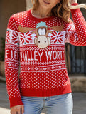 Christmas Tree Letters Cartoon Knitted Sweater