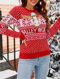 Christmas Tree Letters Cartoon Knitted Sweater