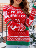 Christmas Tree Letters Cartoon Knitted Sweater