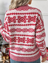 High-neck pullover loose letter Christmas sweater