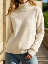 Versatile loose-fitting turtleneck warm sweater