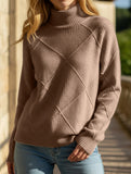 Versatile loose-fitting turtleneck warm sweater