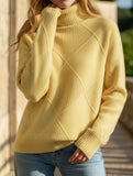 Versatile loose-fitting turtleneck warm sweater