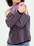 Striped warm and slimming sweater