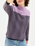Striped warm and slimming sweater