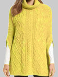 Loose-fitting turtleneck solid color sweater