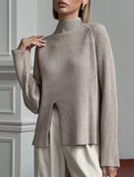 Solid color split knit base layer top
