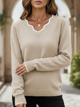 Solid color base layer knit sweater