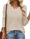 Solid color base layer knit sweater