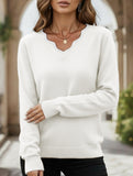 Solid color base layer knit sweater