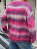 Faux color-blocked long-sleeved sweatshirt sweater