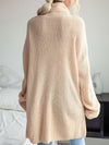 Casual mid-length split turtleneck sweater