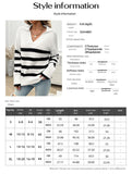 Casual striped long-sleeved women's sweater