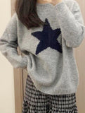 Round neck simple long-sleeved knitted top sweater