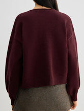 Stylish knit sweater with bow