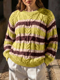 Casual striped long-sleeved knitwear