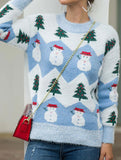 Casual Christmas Crew Neck Knit Sweater