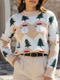 Casual Christmas Crew Neck Knit Sweater