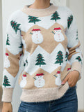 Casual Christmas Crew Neck Knit Sweater