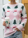 Casual Christmas Crew Neck Knit Sweater