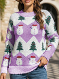 Casual Christmas Crew Neck Knit Sweater