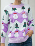 Casual Christmas Crew Neck Knit Sweater