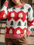 Casual Christmas Crew Neck Knit Sweater