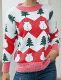 Casual Christmas Crew Neck Knit Sweater