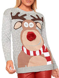 Casual round neck loose Christmas knit sweater