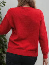 Stylish round neck long-sleeved knitwear