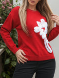 Stylish round neck long-sleeved knitwear