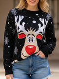 Christmas reindeer jacquard knit sweater