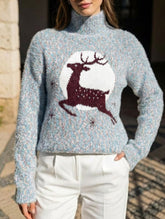 Stylish turtleneck Christmas sweater