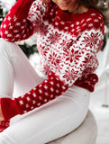 Christmas Snowflake Long-Sleeved Sweater