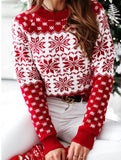 Christmas Snowflake Long-Sleeved Sweater