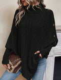 Stylish turtleneck long-sleeved knitwear
