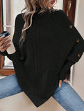 Stylish turtleneck long-sleeved knitwear