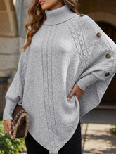 Stylish turtleneck long-sleeved knitwear