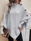Stylish turtleneck long-sleeved knitwear