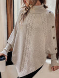 Stylish turtleneck long-sleeved knitwear