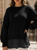 Casual two-piece crew neck sweater