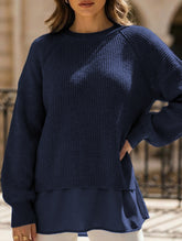 Casual two-piece crew neck sweater