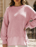 Casual two-piece crew neck sweater
