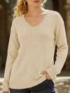 Classic V Neck Knit Sweater Pullover