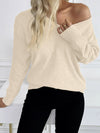 Classic V Neck Knit Sweater Pullover