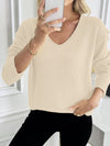 Classic V Neck Knit Sweater Pullover