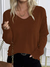 Classic V Neck Knit Sweater Pullover