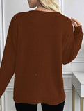 Classic V Neck Knit Sweater Pullover